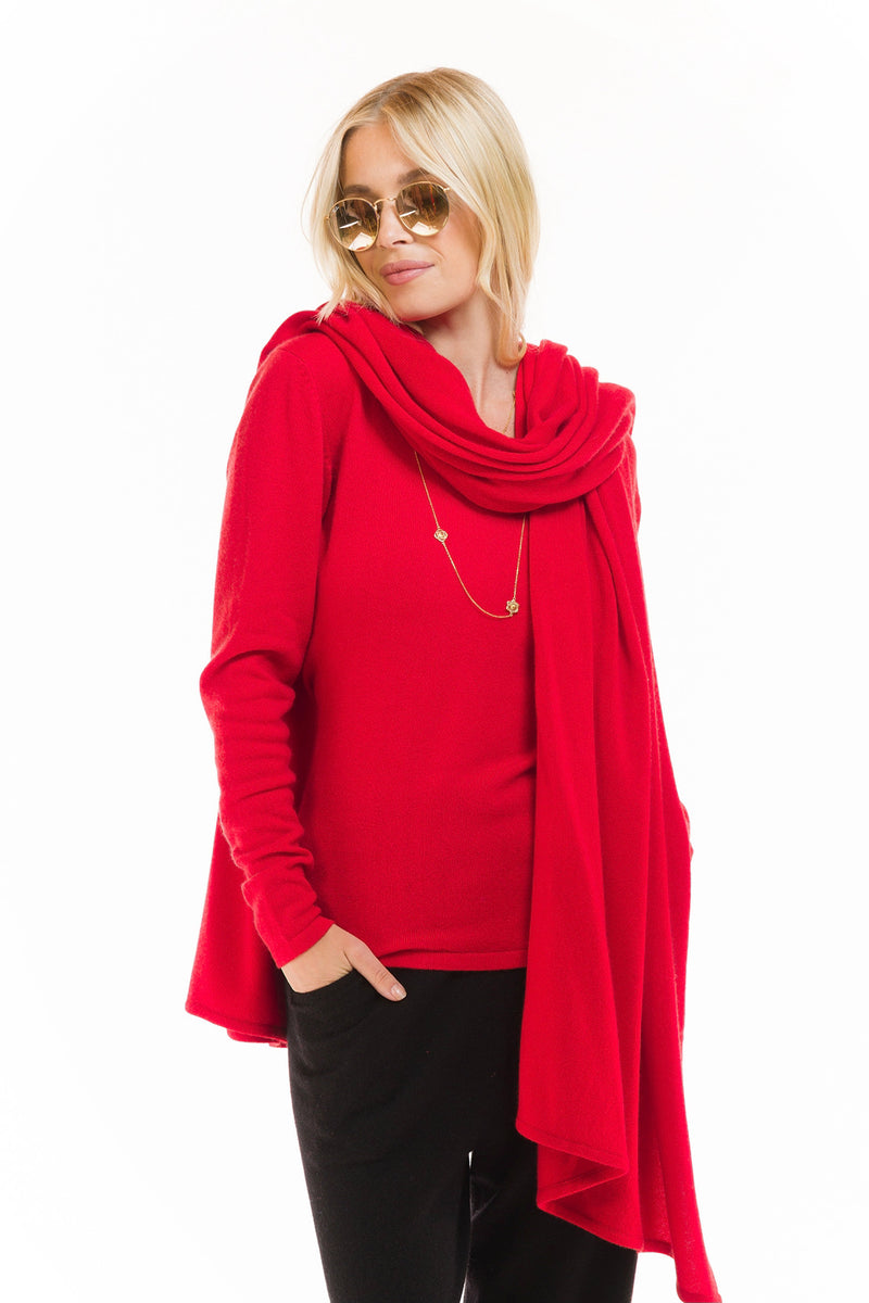 2 PLY AVALON CASHMERE CAPE RED