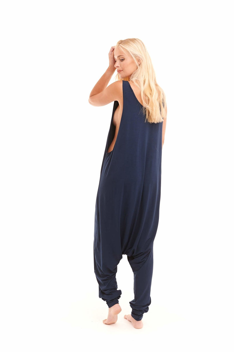 Bamboo Baggy Jumpsuit Navy - MUDRA