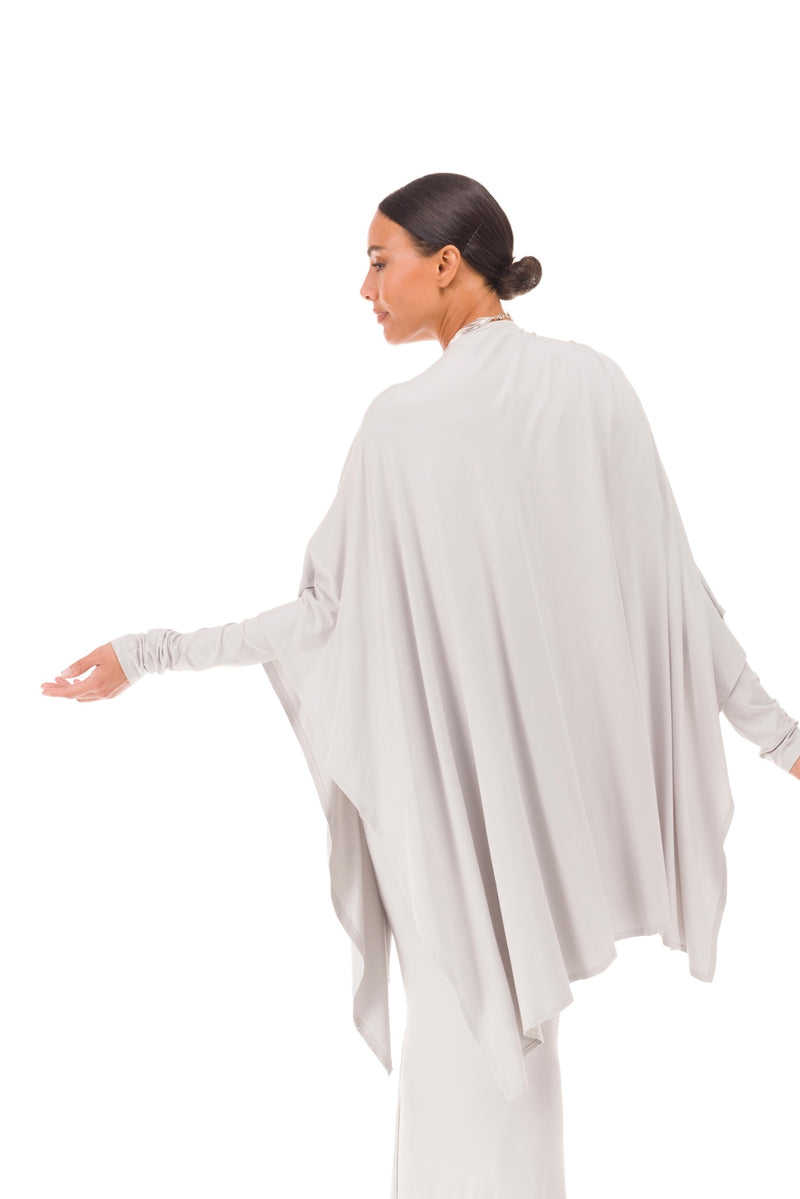 BAMBOO WRAP TOP SILVER GREY