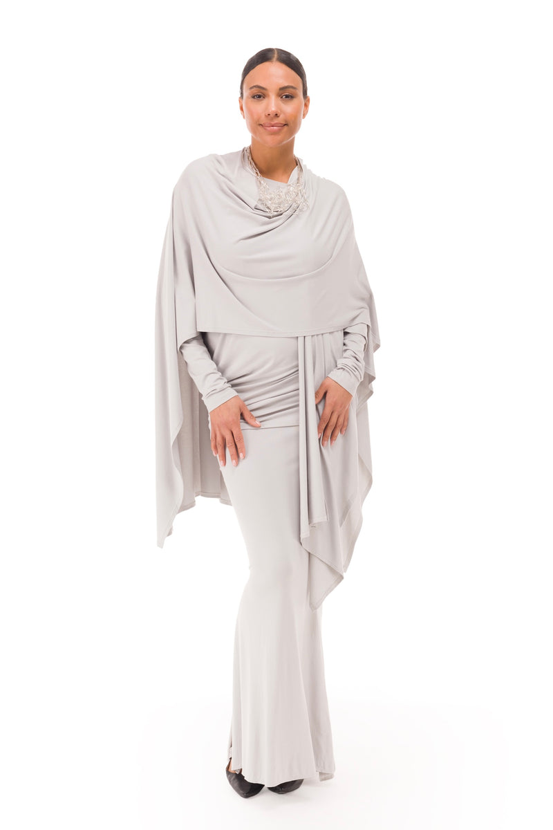 BAMBOO WRAP TOP SILVER GREY