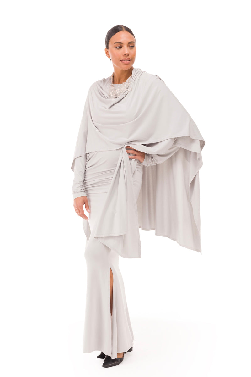 BAMBOO WRAP TOP SILVER GREY