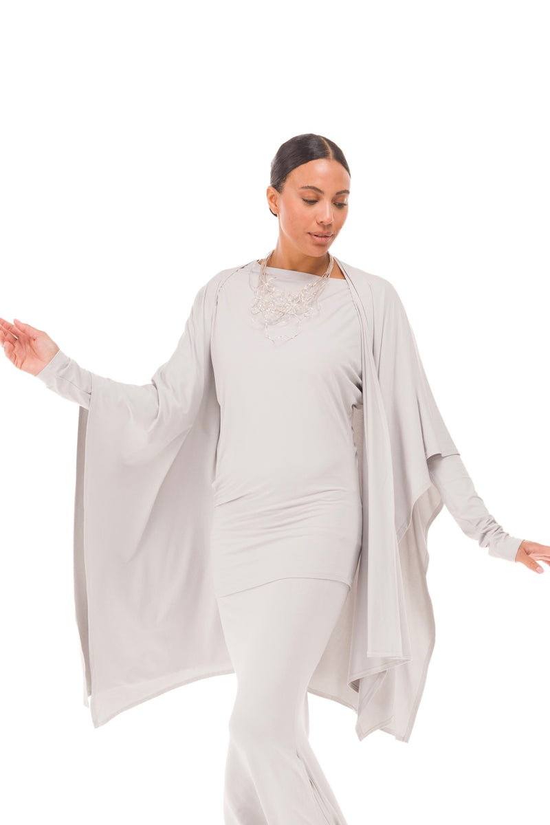 BAMBOO WRAP TOP SILVER GREY