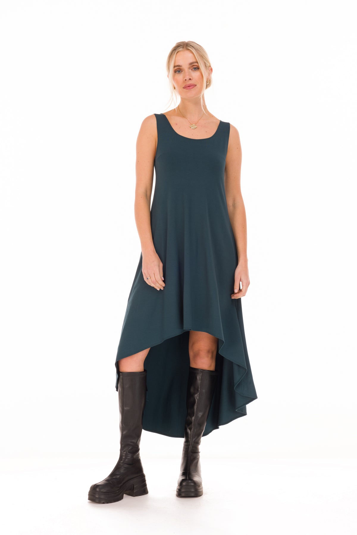 ELFIN DRESS OCEAN GREEN