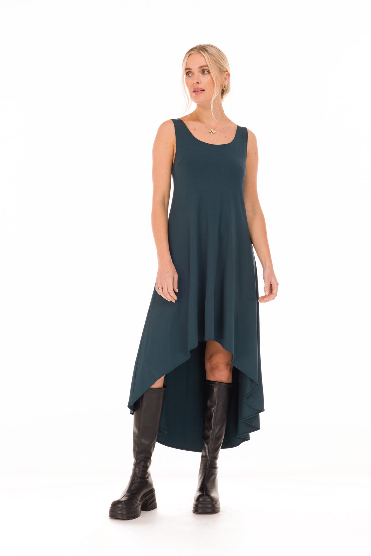 ELFIN DRESS OCEAN GREEN