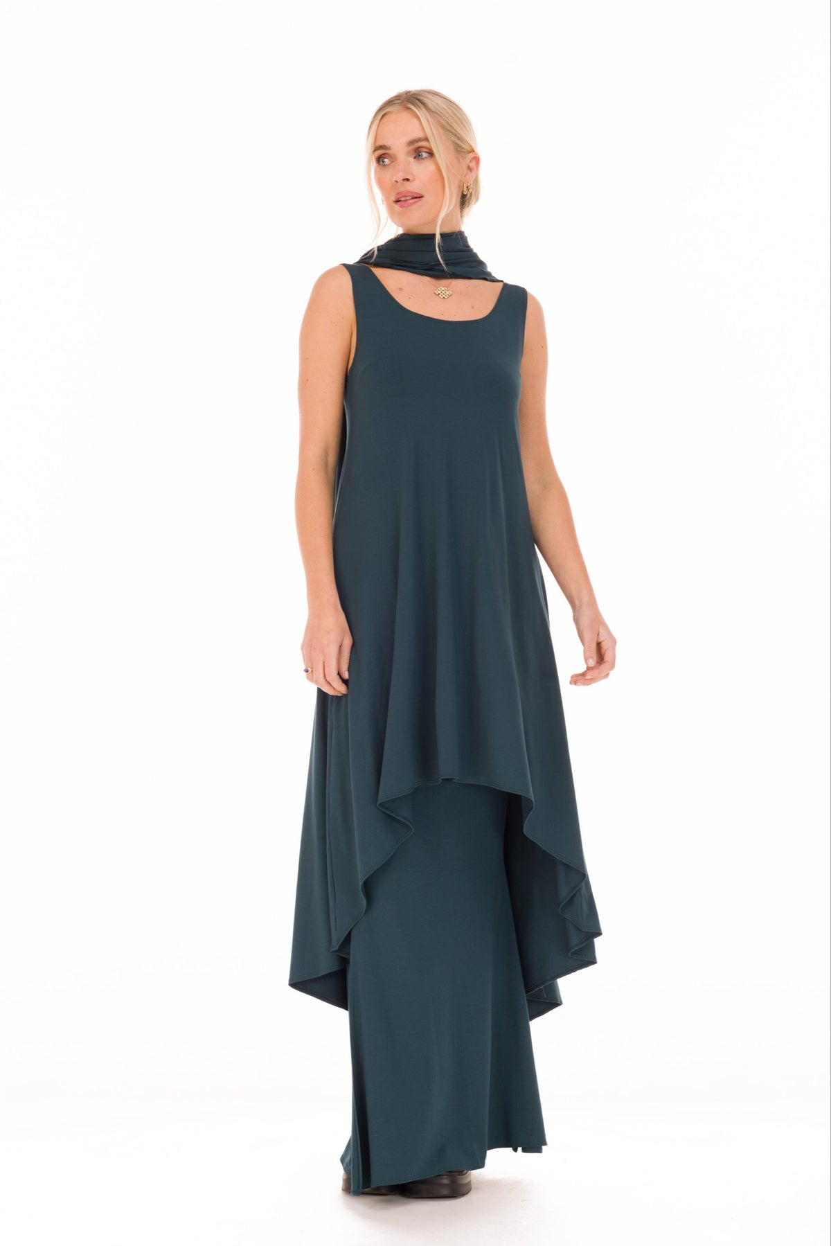 ELFIN DRESS OCEAN GREEN