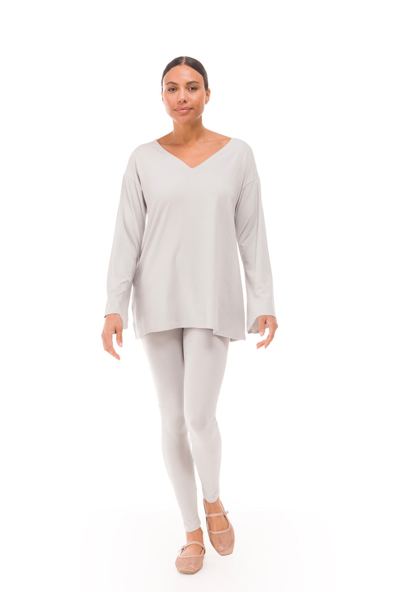 BAMBOO LONG LEGGINGS SILVER GREY