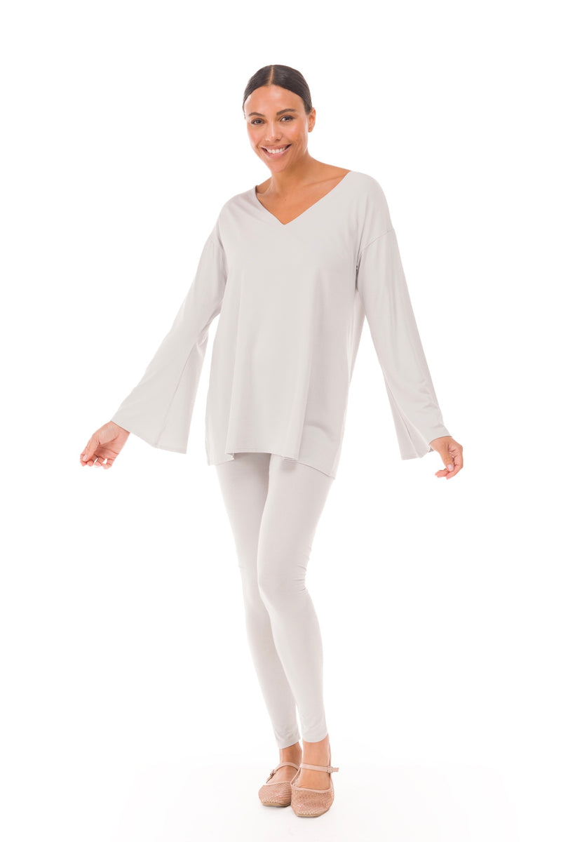 BAMBOO LONG LEGGINGS SILVER GREY