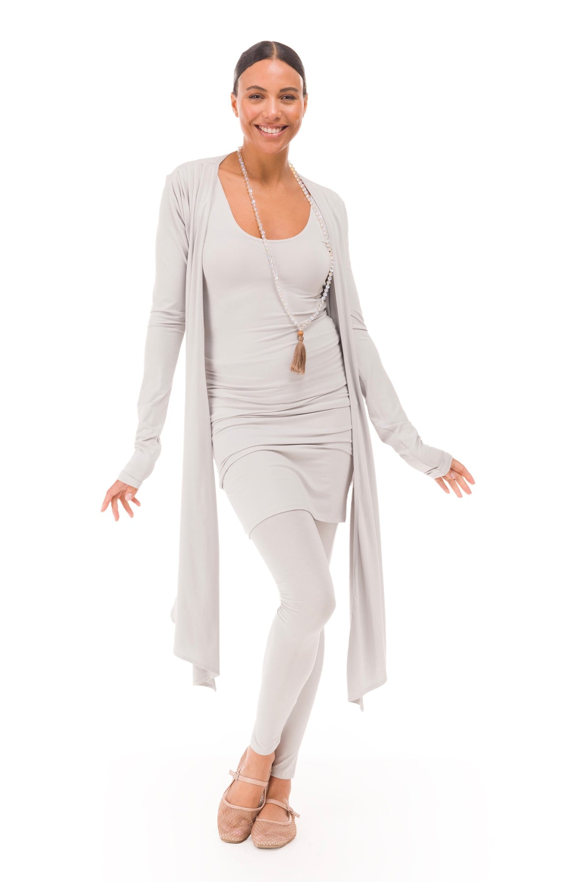 BAMBOO LONG LEGGINGS SILVER GREY