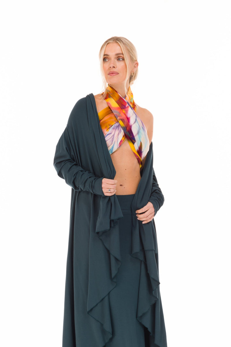 BAMBOO WATERFALL JACKET OCEAN GREEN