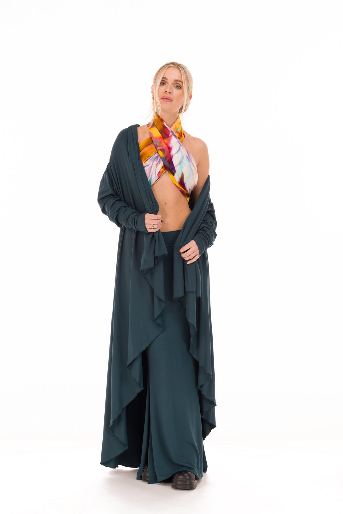 BAMBOO WATERFALL JACKET OCEAN GREEN