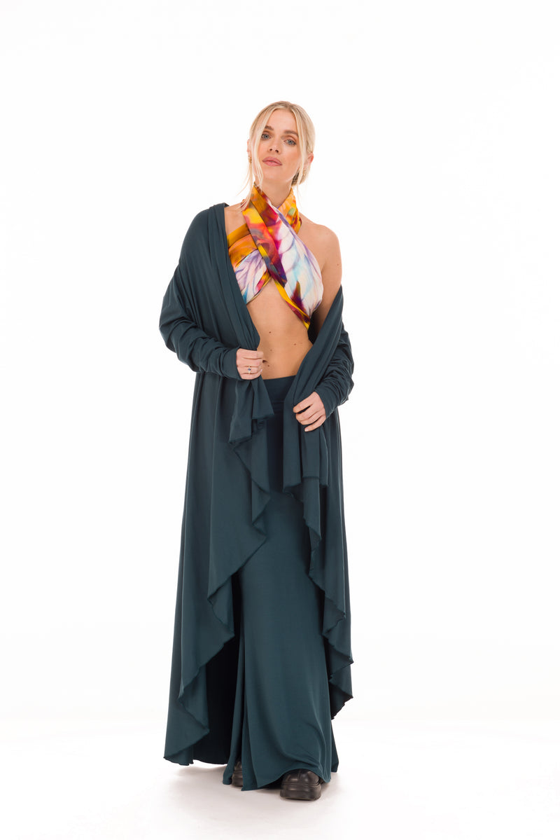 BAMBOO WATERFALL JACKET OCEAN GREEN