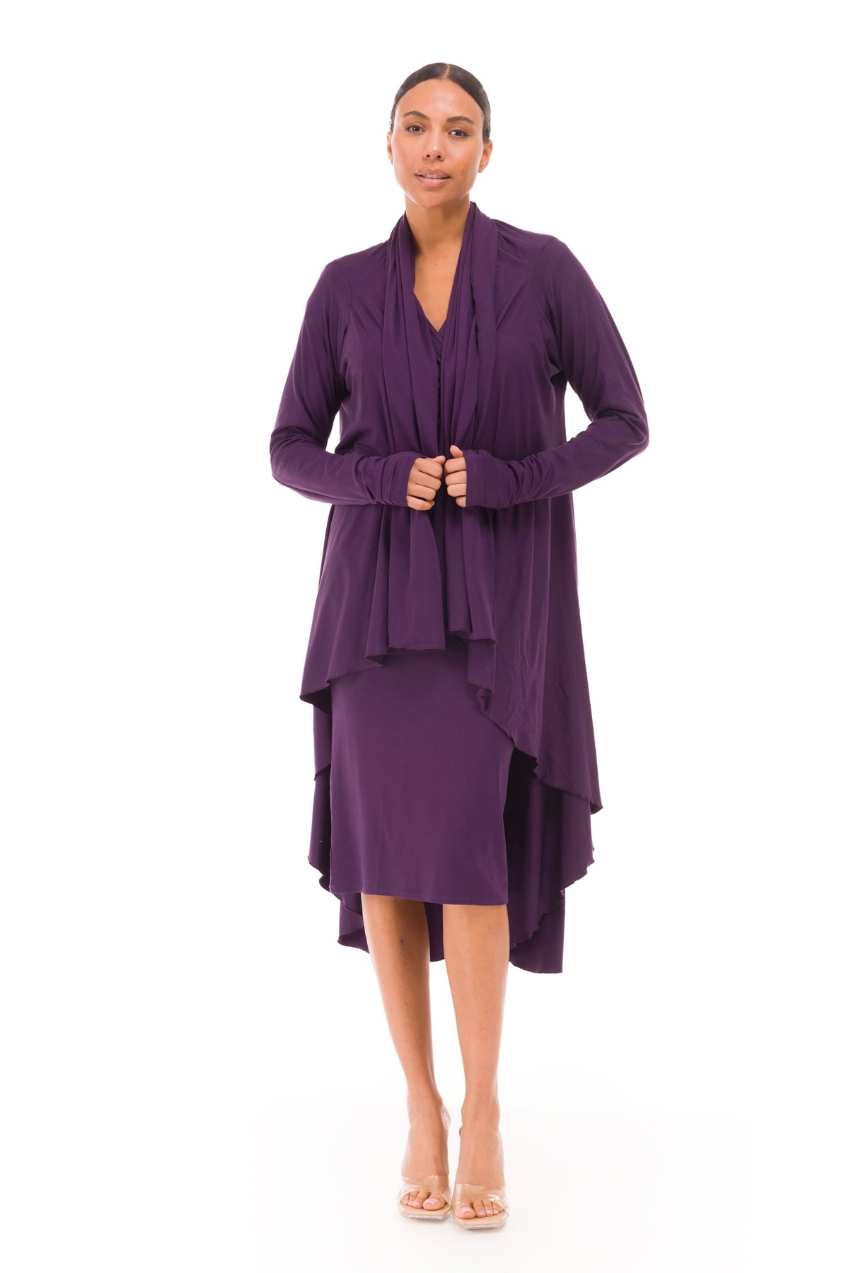 BAMBOO WATERFALL JACKET PURPLE