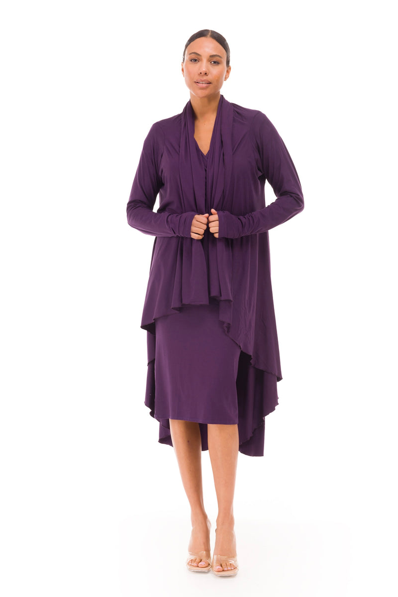 BAMBOO WATERFALL JACKET PURPLE