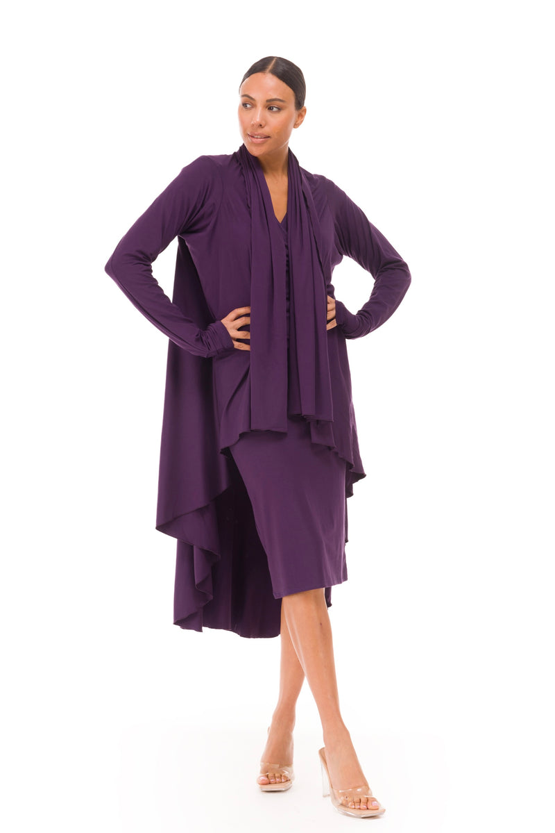 BAMBOO WATERFALL JACKET PURPLE