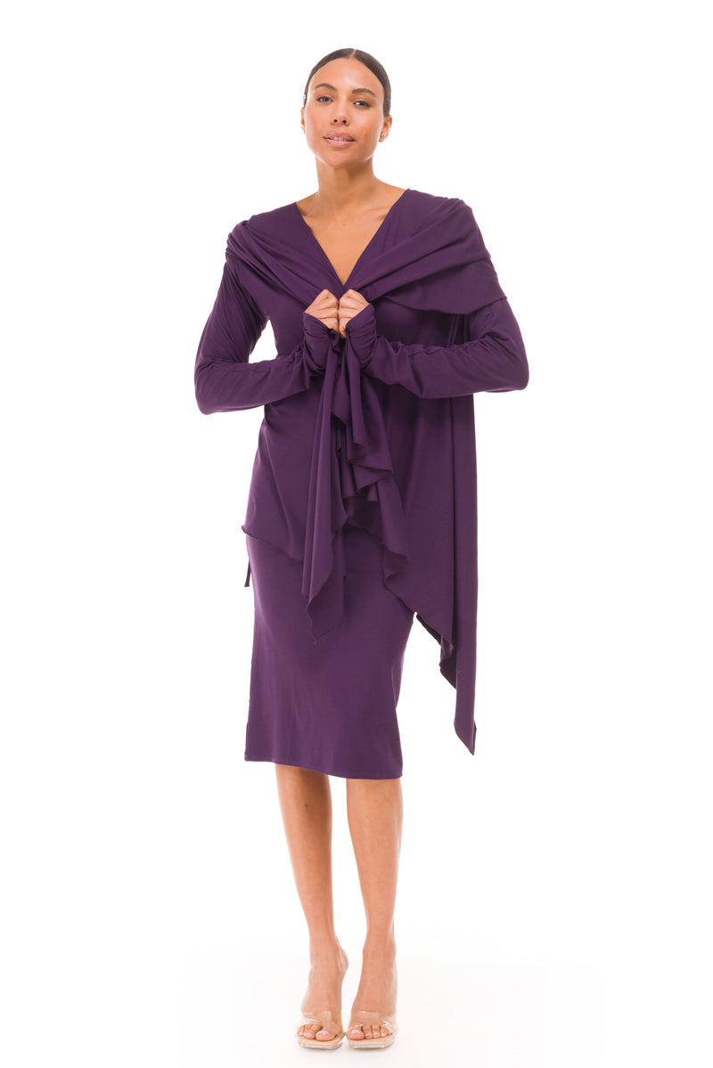 BAMBOO WATERFALL JACKET PURPLE