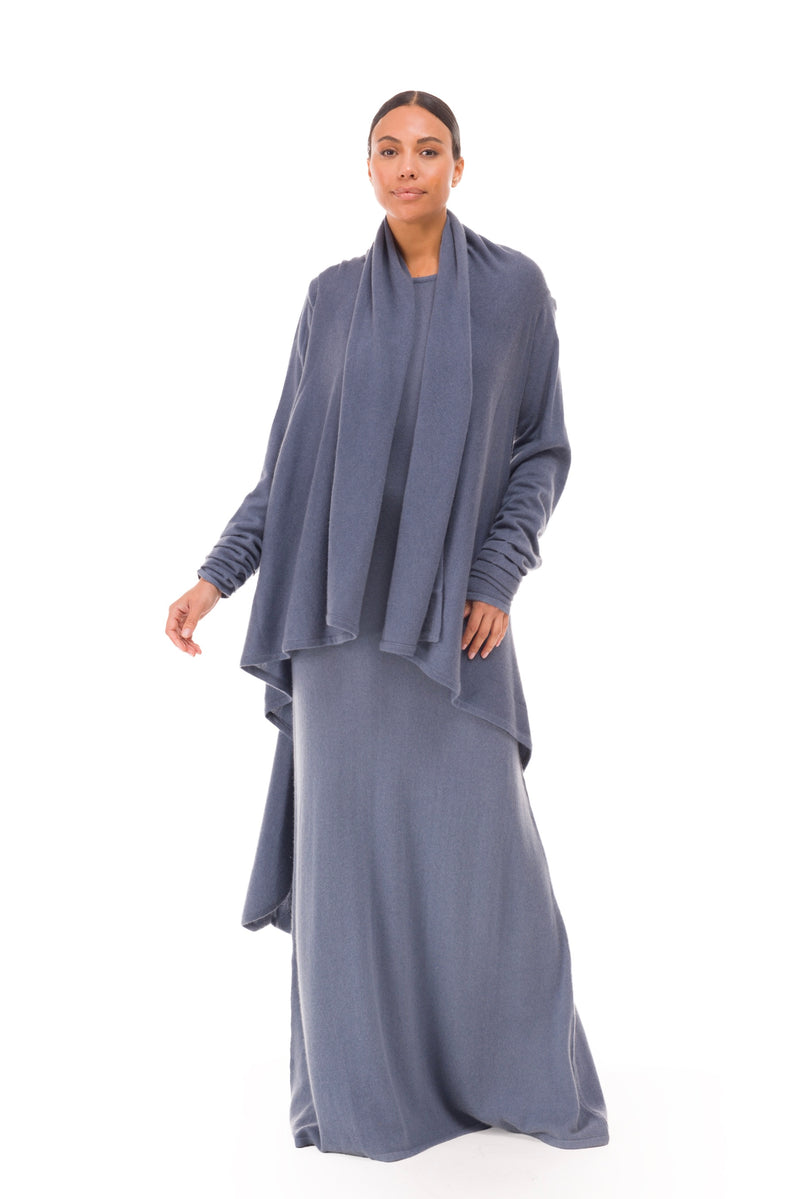 NEW 100% MONGOLIAN CASHMERE WATERFALL JACKET DOVE GREY
