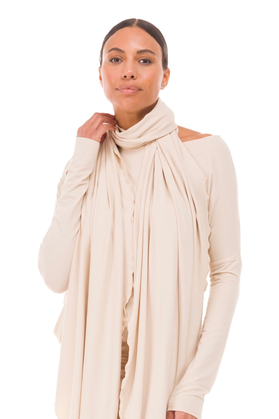 BAMBOO SCARF ECRU