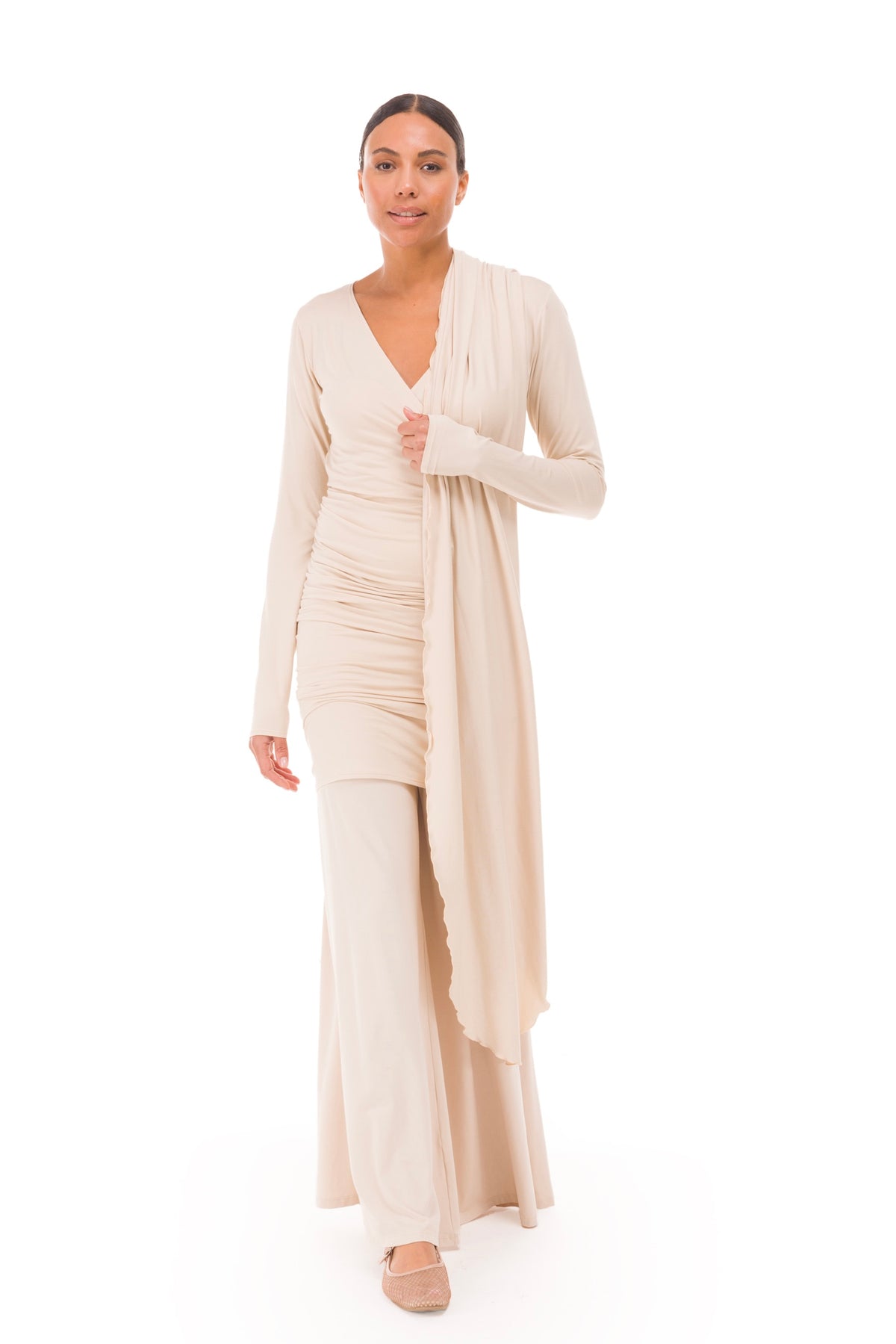 BAMBOO SCARF ECRU