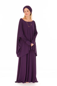 BAMBOO BAGGY BOX TOP DEEP PURPLE