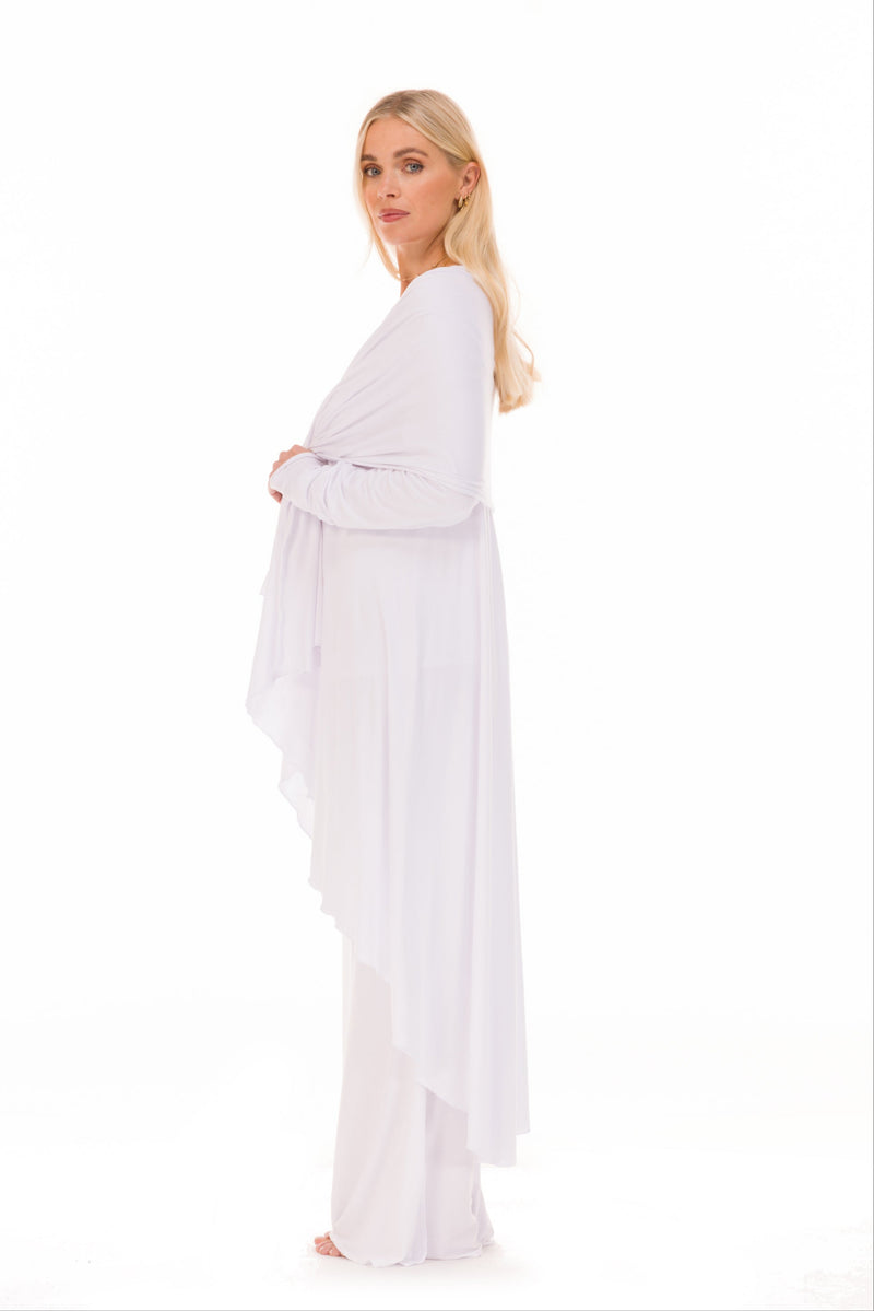 BAMBOO WATERFALL JACKET WHITE