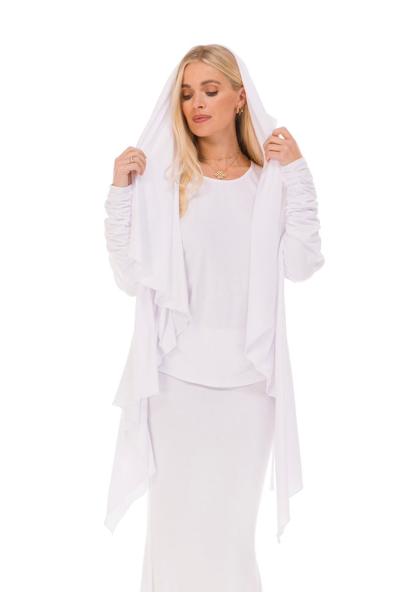 BAMBOO WATERFALL JACKET WHITE
