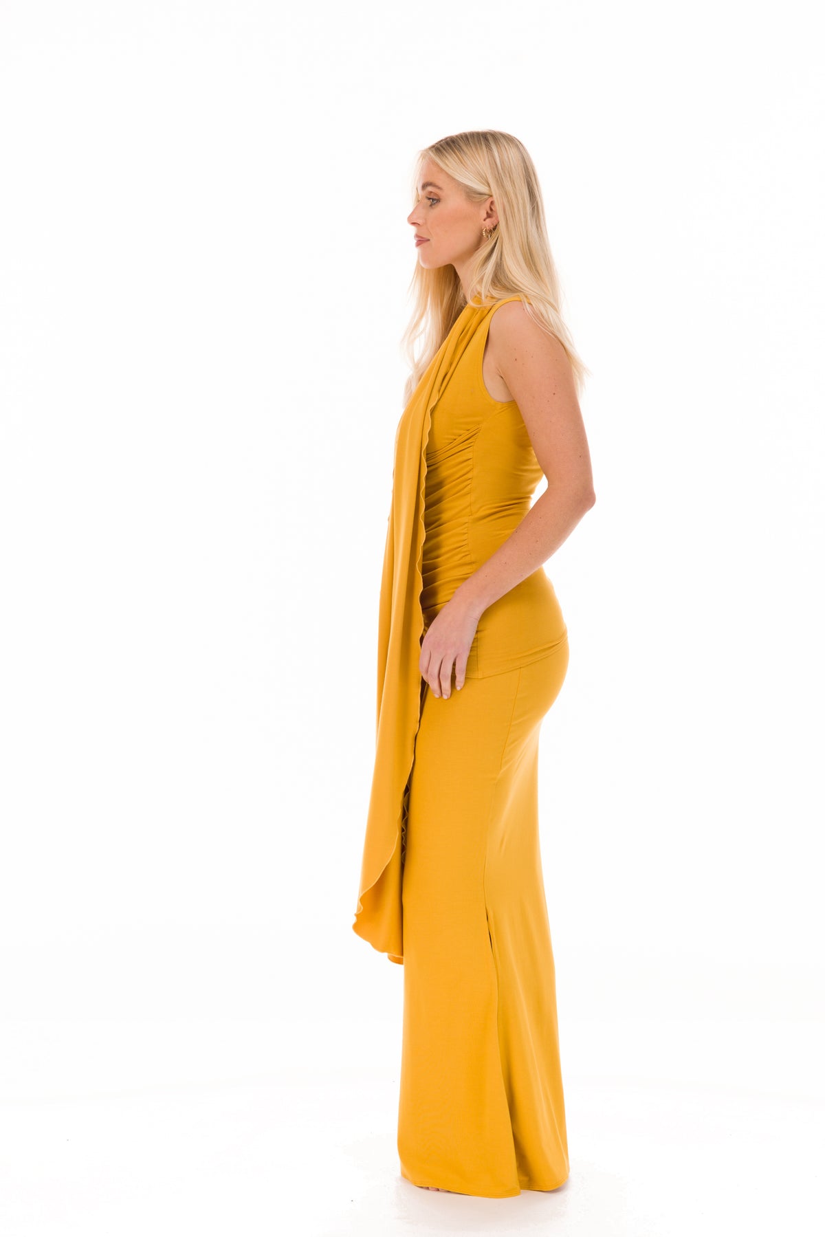 SIDE SLIT SKIRT TIBETAN YELLOW