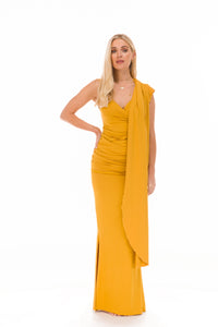 BAMBOO SIDE SLIT SKIRT TIBETAN YELLOW