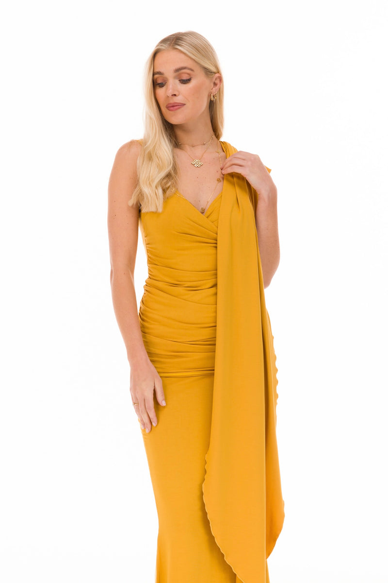 BAMBOO CROSSOVER TOP TIBETAN YELLOW