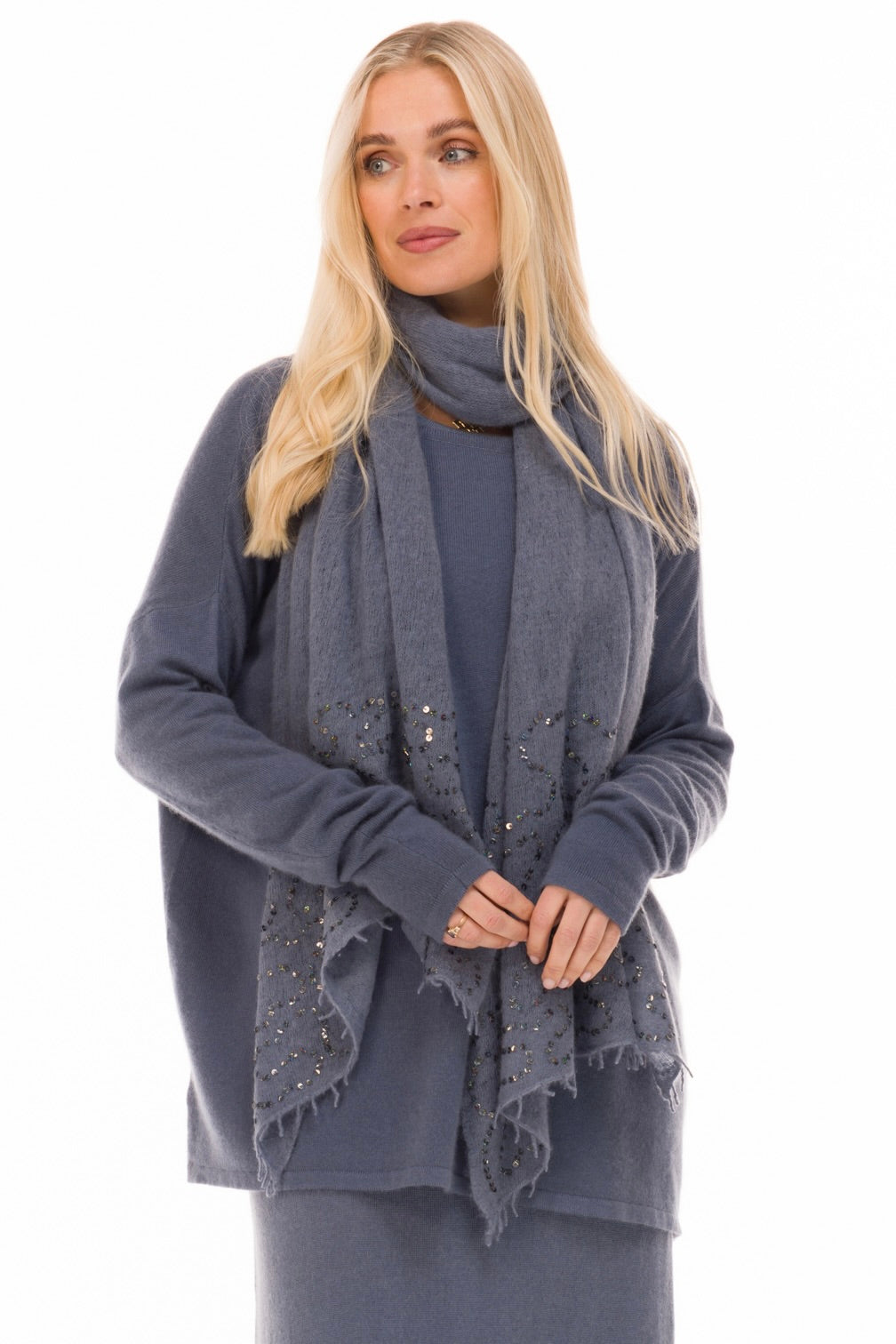 CASHMERE BOAT NECK JUMPER DOVE GREY