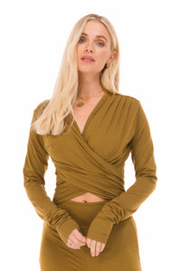 BAMBOO DRAPE SHRUG PISTACHIO