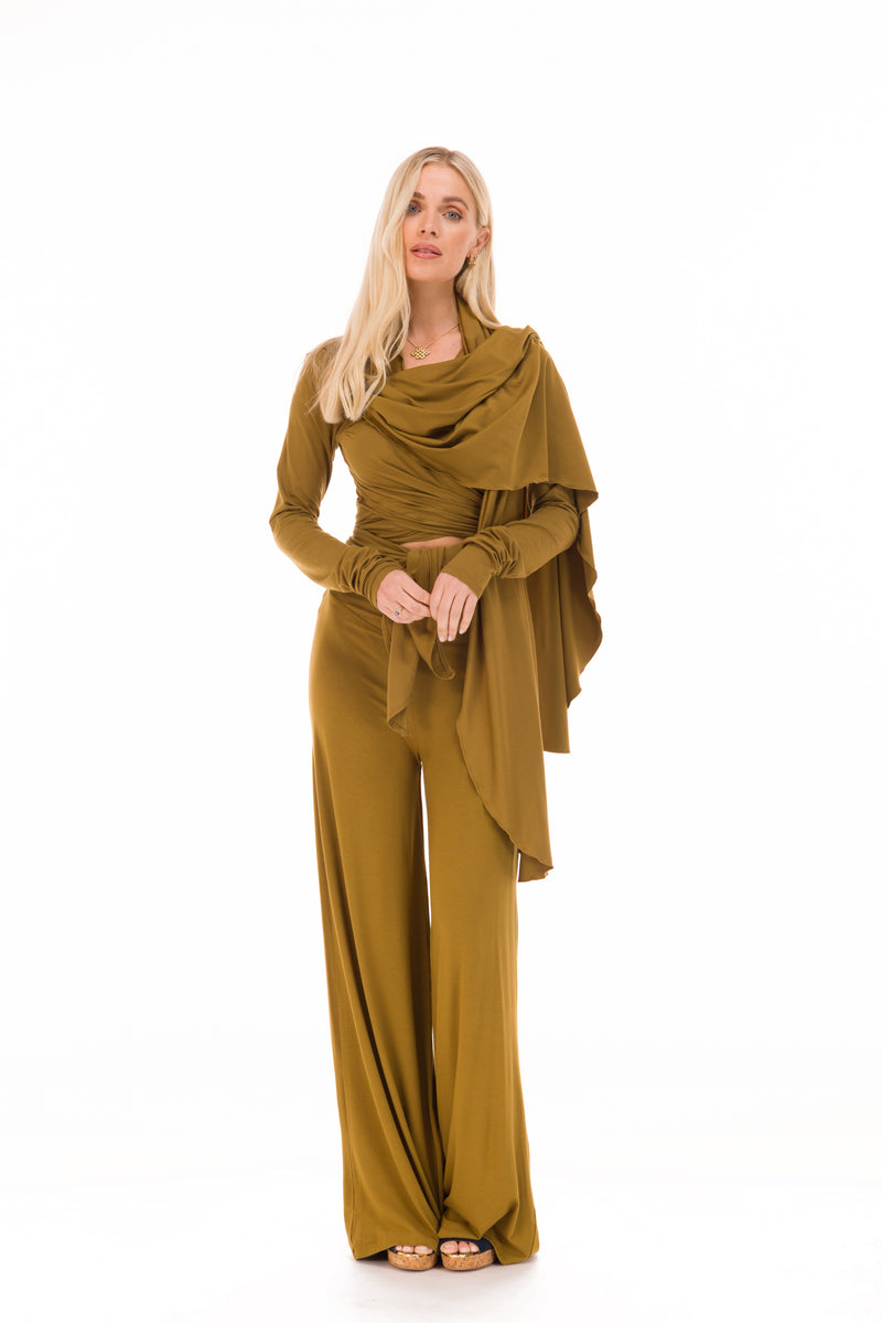 BAMBOO DRAPE SHRUG PISTACHIO