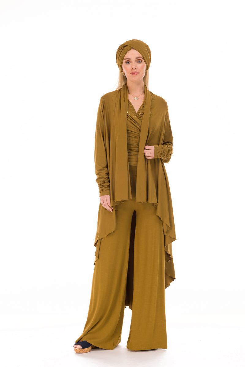 BAMBOO DRAPE SHRUG PISTACHIO