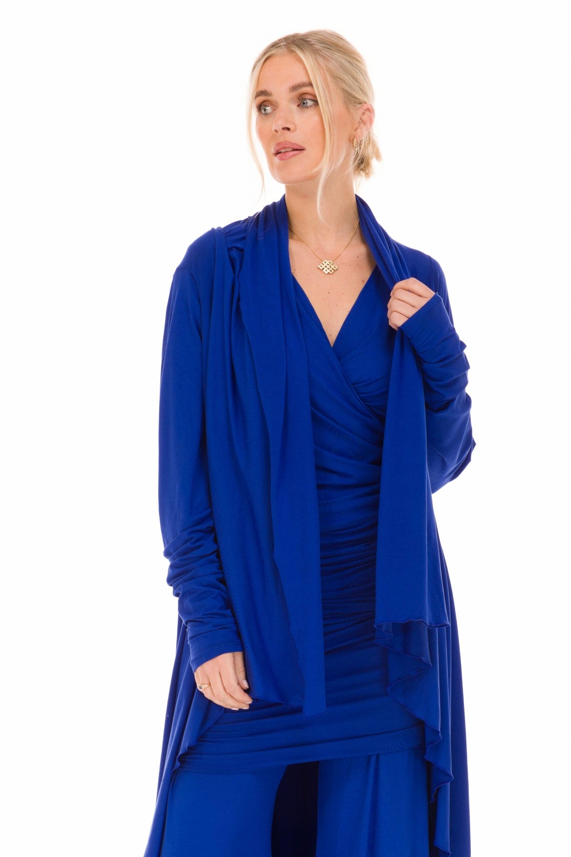 BAMBOO WATERFALL JACKET COBALT BLUE