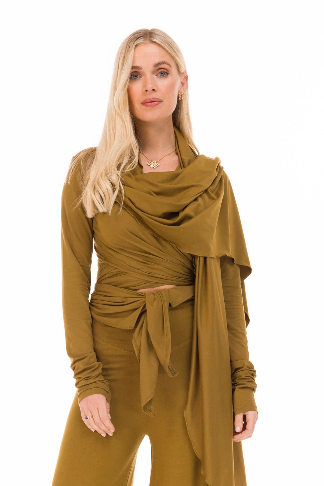 DRAPE SHRUG PISTACHIO