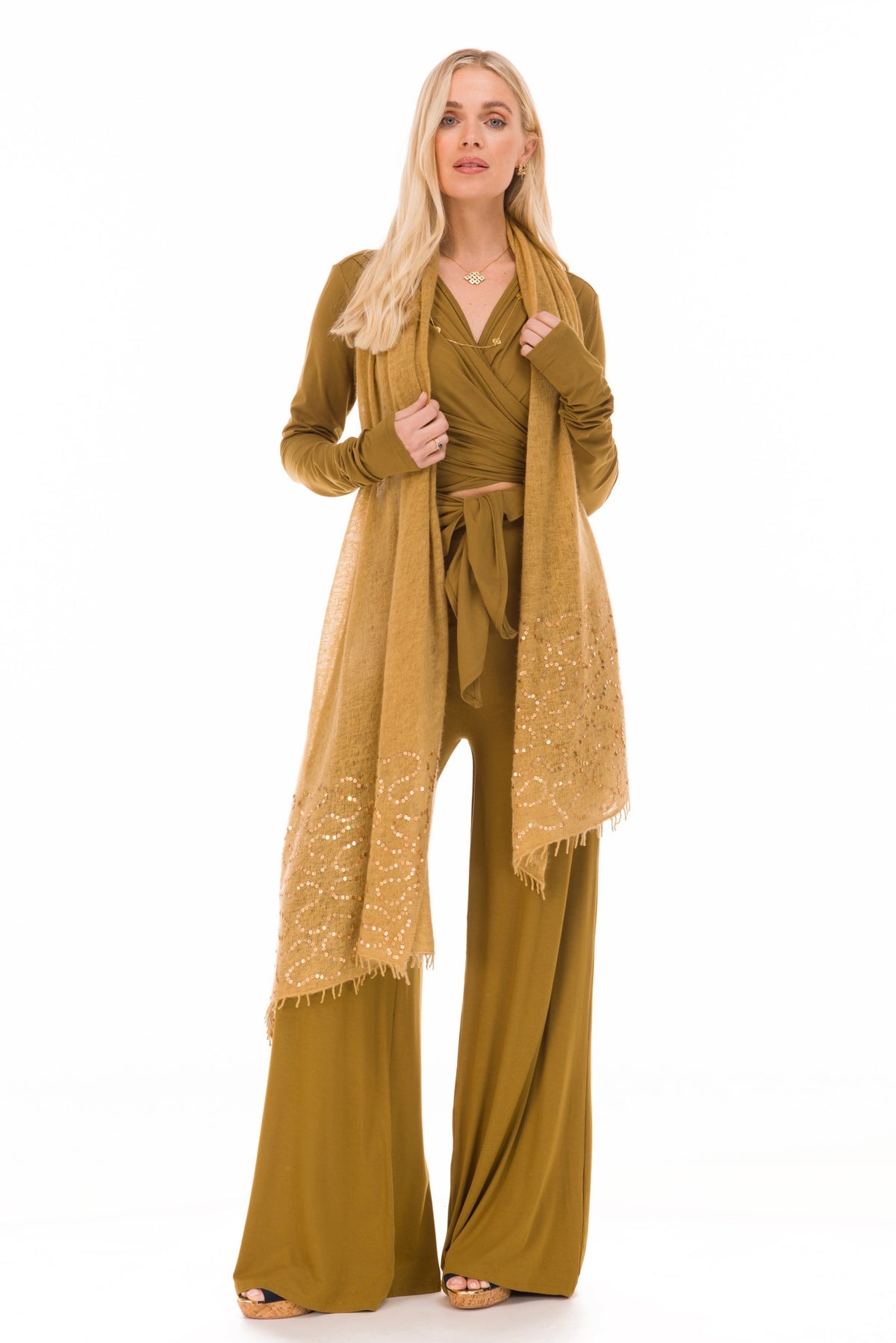 BAMBOO PALAZZO PANTS PISTACHIO