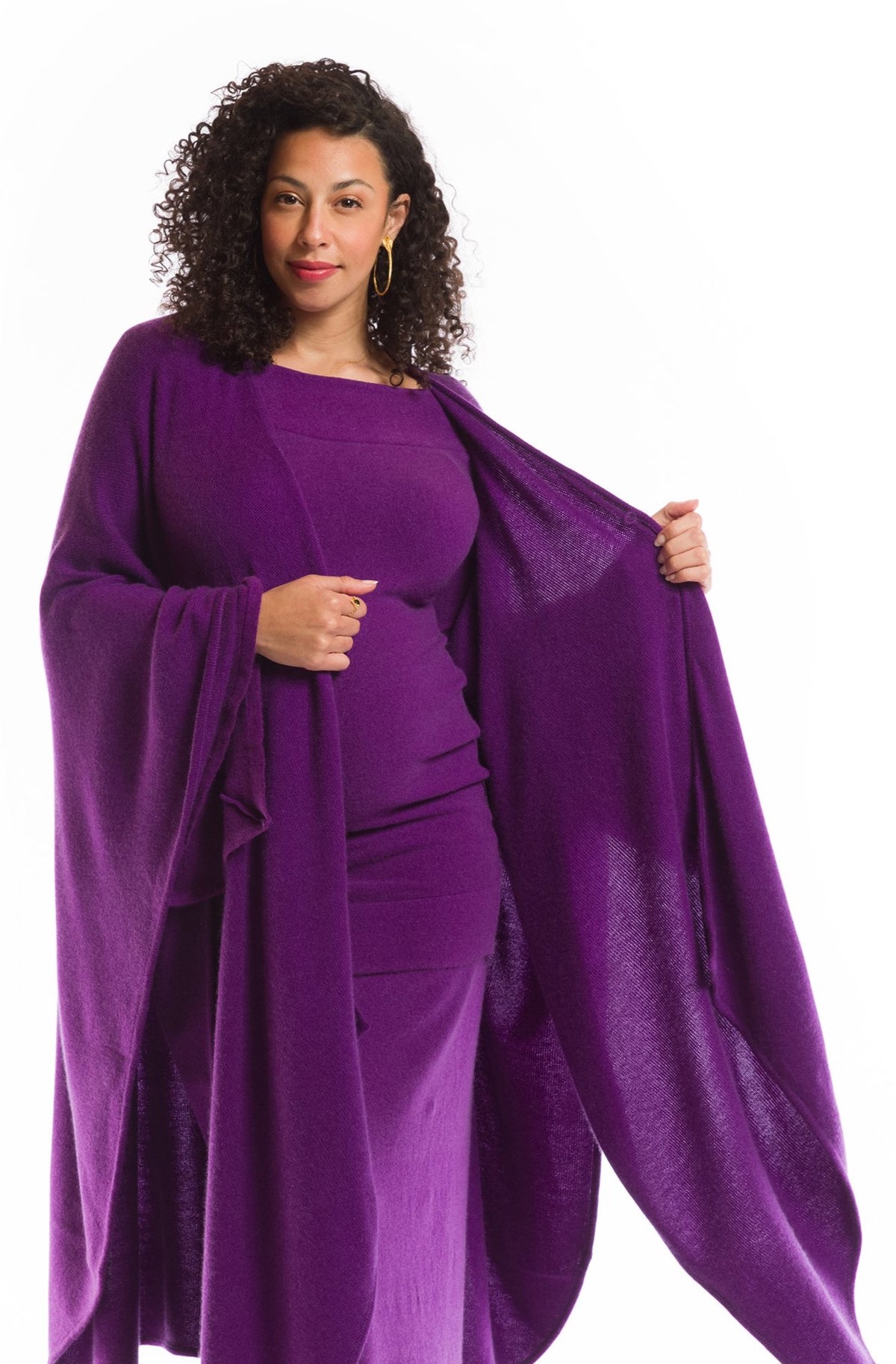 2 PLY AVALON CASHMERE CAPE PURPLE