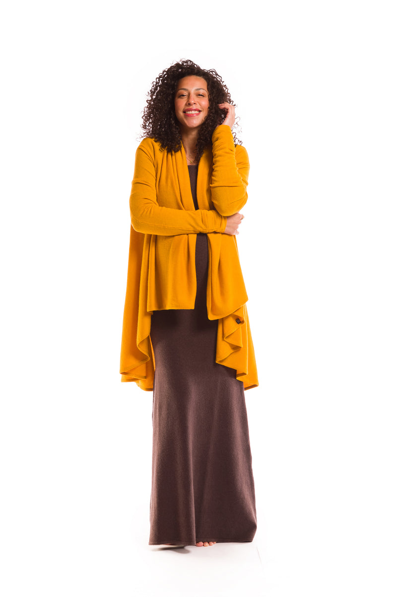 CASHMERE WATERFALL JACKET TIBETAN YELLOW