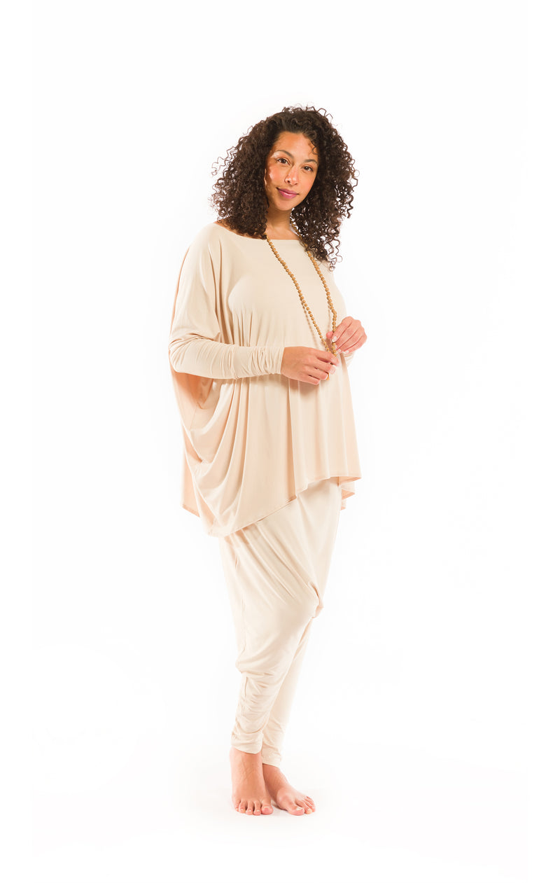 BAMBOO HAREM LOUNGE PANTS ECRU