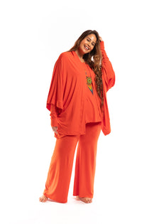 BAMBOO PALAZZO PANTS SPICY ORANGE