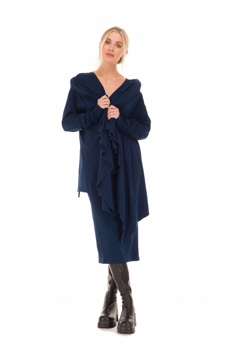 BAMBOO WATERFALL JACKET NAVY