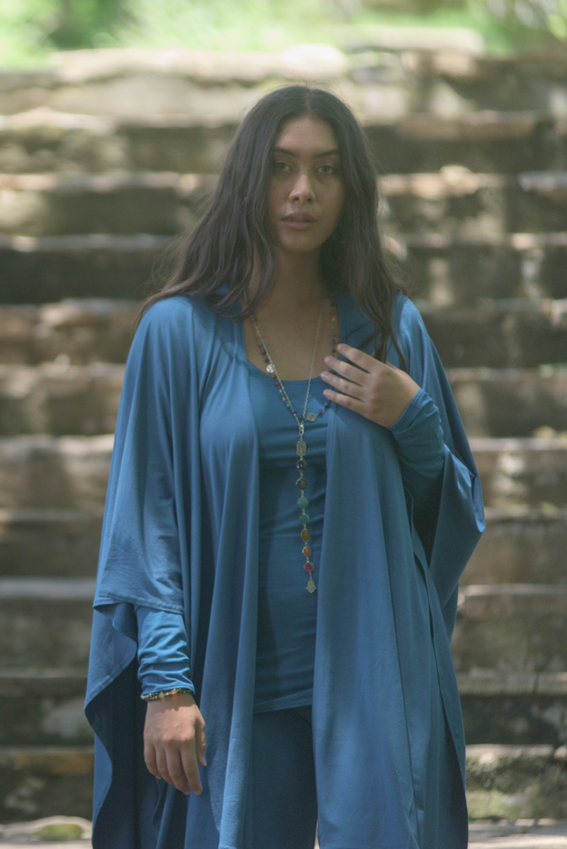 BAMBOO WRAP TOP TEAL