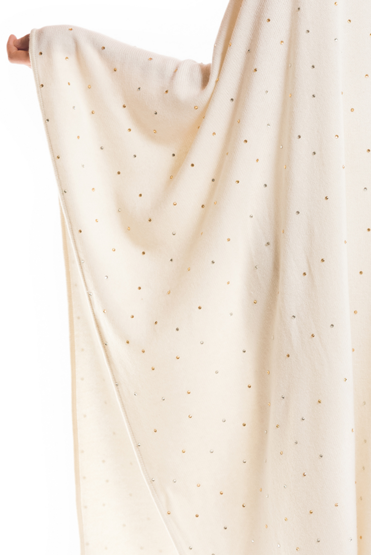 AVALON JEWELLED CASHMERE CAPE WINTER WHITE