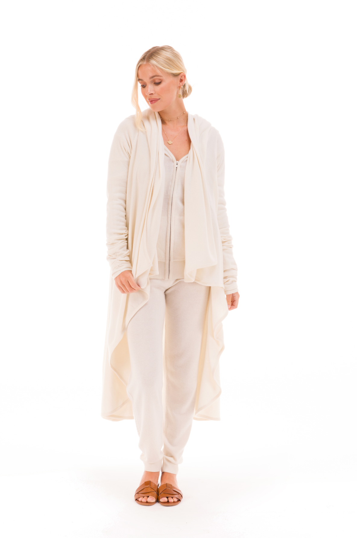 CASHMERE TRACKSUIT SET WINTER WHITE