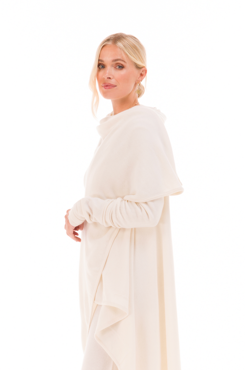 CASHMERE WATERFALL JACKET WINTER WHITE