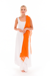 CASHMERE FELTED SCARF ORANGE