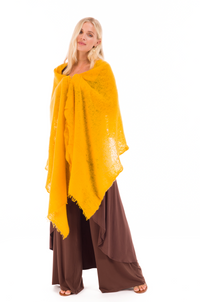 CASHMERE FELTED SCARF TIBETAN YELLOW