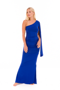 BAMBOO SIDE SLIT SKIRT COBALT BLUE