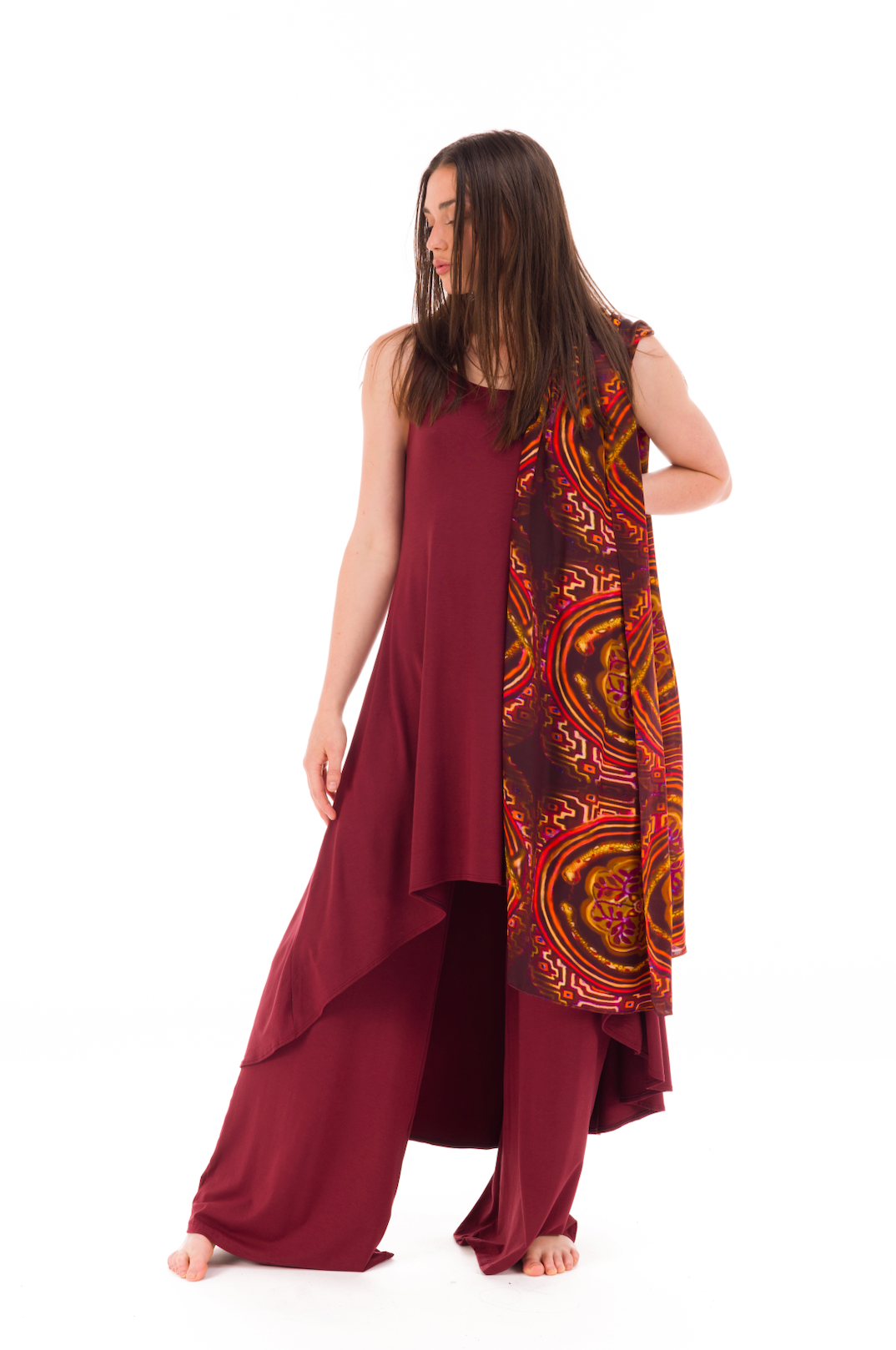 BAMBOO ELFIN DRESS BURGUNDY