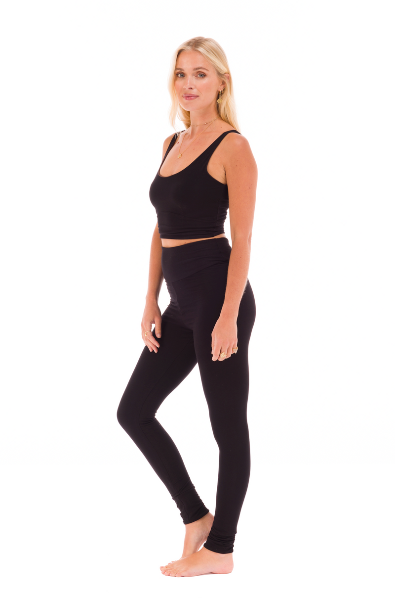 REVERSIBLE YOGA PANTS BLACK- BROWN