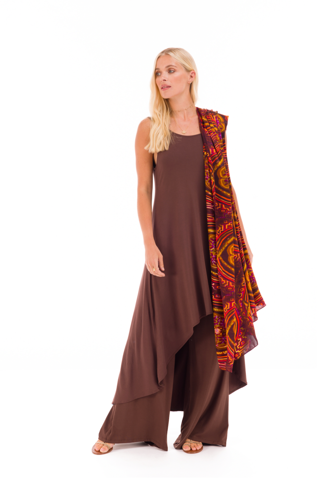 PALAZZO PANTS BROWN